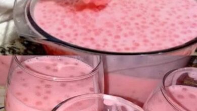 Sagu-Mousse de Morango fácil e delicioso
