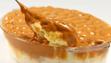 Sobremesa gelada de doce de leite