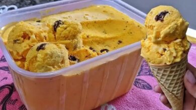 Sorvete de Creme Com Uva Passa - Super Fácil de Fazer