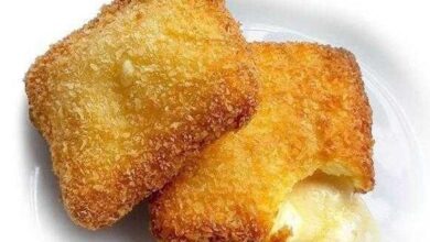 Bauru de pão de forma empanado