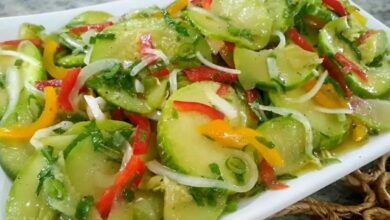 Salada de abobrinha, é assim que a vovó faz na roça